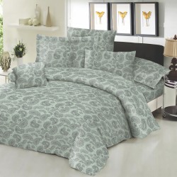 Σεντόνια Μονά Σετ Cotton Line Printed Lahor Aqua Komvos (100x200+22 ) Με Λάστιχο 3Τεμ Σεντόνια Μονά Σετ Cotton Line Printed Lahor Aqua Komvos (100x200+22 ) Με Λάστιχο 3Τεμ