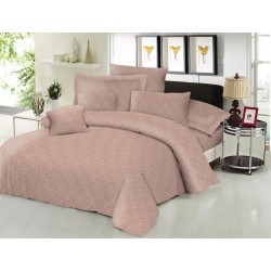 Κατωσέντονο Διπλό Cotton Line New Printed Little Rose Beige Komvos (150x200+22) Με Λάστιχο 1Τεμ