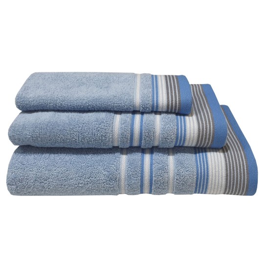 Πετσέτα Χεριών Pennie Satin Stripe Light Blue Cotton Komvos (30x50) 1Τεμ Πετσέτα Χεριών Pennie Satin Stripe Light Blue Cotton Komvos (30x50) 1Τεμ
