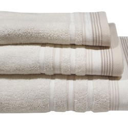 Πετσέτα Προσώπου Pennie Satin Stripe Sand Cotton Komvos (50x90) 1Τεμ