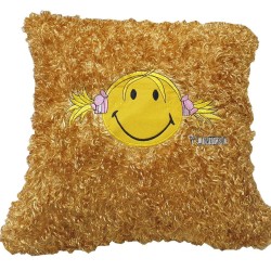 Διακοσμητική Μαξιλαροθήκη Smiley Face Yellow Komvos (45x45) 1Τεμ