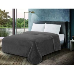 Κουβέρτα Βελουτέ Μονή Chateua Grey Komvos (160x220) 1Τεμ