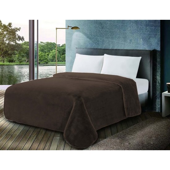 Κουβέρτα Βελουτέ Μονή Coffee Quartz Komvos (160x220) 1Τεμ Κουβέρτα Βελουτέ Μονή Coffee Quartz Komvos (160x220) 1Τεμ