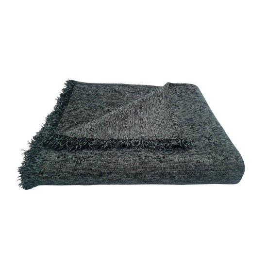 Ριχτάρι Πολυθρόνας Chenille Ψάθα Sky Grey Komvos (180x180) 1Τεμ