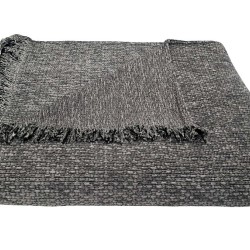 Ριχτάρι Πολυθρόνας Chenille Ψάθα Light Grey Komvos (180x180) 1Τεμ