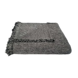 Ριχτάρι Πολυθρόνας Chenille Ψάθα Light Grey Komvos (180x180) 1Τεμ