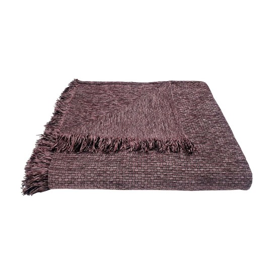 Ριχτάρι Πολυθρόνας Chenille Ψάθα Lilac Komvos (180x180) 1Τεμ