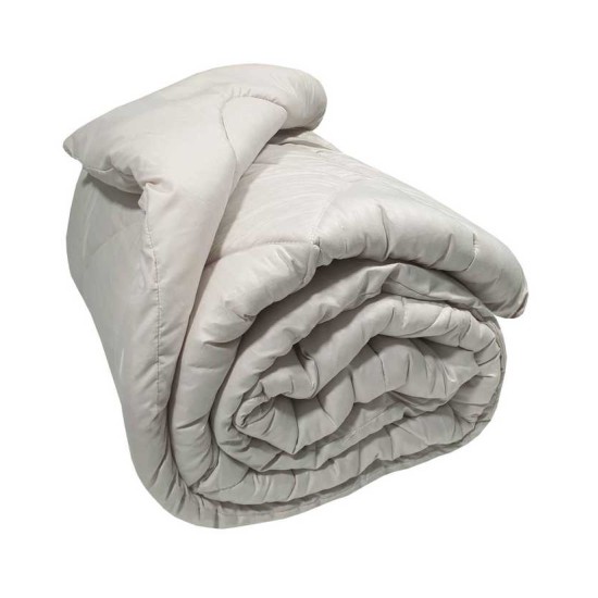 Πάπλωμα Μονό Satin Stripe Cream Plain Micro Komvos (160x240) 1Τεμ