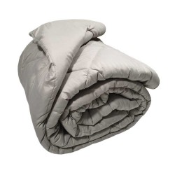 Πάπλωμα Μονό Satin Stripe Beige Plain Micro Komvos (160x240) 1Τεμ