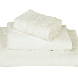 Πετσέτα Σώματος Bath Plain Line Cream Cotton Komvos (75x145) 1Τεμ