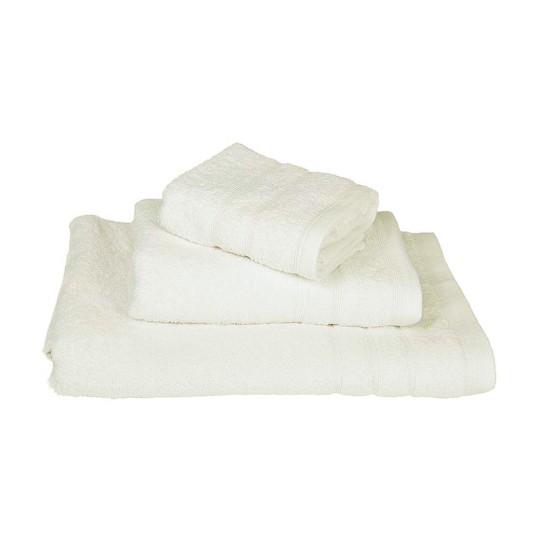 Πετσέτα Σώματος Bath Plain Line Cream Cotton Komvos (75x145) 1Τεμ