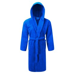 Μπουρνούζι Με Κουκούλα Bathrobe Blue 400gr Cotton Komvos 1Τεμ