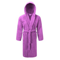 Μπουρνούζι Με Κουκούλα Bathrobe Lilac 400gr Cotton Komvos 1Τεμ Μπουρνούζι Με Κουκούλα Bathrobe Lilac 400gr Cotton Komvos 1Τεμ