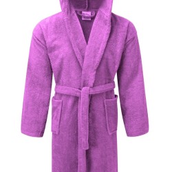 Μπουρνούζι Με Κουκούλα Bathrobe Lilac 400gr Cotton Komvos 1Τεμ