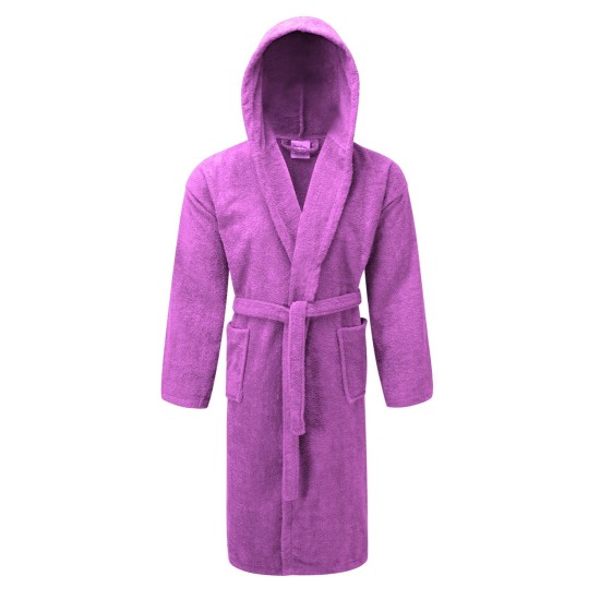 Μπουρνούζι Με Κουκούλα Bathrobe Lilac 400gr Cotton Komvos 1Τεμ