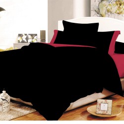 Σεντόνια Μονά Σετ Black - Red Με Φάσα Cotton Line Komvos (100x200+20 ) Με Λάστιχο 3Τεμ Σεντόνια Μονά Σετ Black - Red Με Φάσα Cotton Line Komvos (100x200+20 ) Με Λάστιχο 3Τεμ