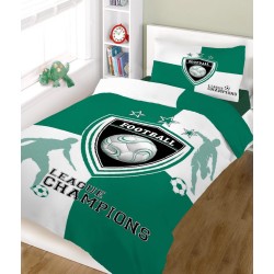 Σεντόνια Μονά Σετ Kids Line Cotton Champions Green-White Komvos (160x240) 3Τεμ