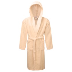 Μπουρνούζι Με Κουκούλα Bathrobe Light Pink Cotton Komvos 1Τεμ