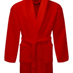 Μπουρνούζι Με Κουκούλα Bathrobe Light Red Cotton Komvos 1Τεμ