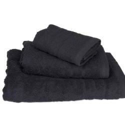 Πετσέτα Μπάνιου Solid Pennie 500gsm Black Cotton Komvos (75x145) 1Τεμ