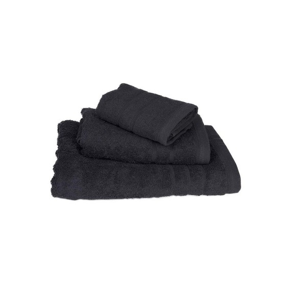 Πετσέτα Μπάνιου Solid Pennie 500gsm Black Cotton Komvos (75x145) 1Τεμ