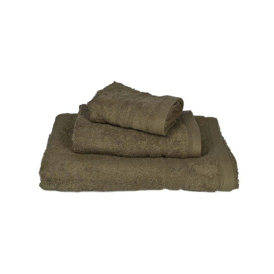Πετσέτα Προσώπου Solid Pennie 500gsm Army Green Cotton Komvos (50x90) 1Τεμ