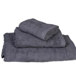 Πετσέτα Προσώπου Solid Pennie 500gsm Grey Cotton Komvos (50x90) 1Τεμ