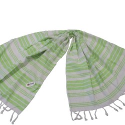 Πετσέτα Παρεό Beach Towels Δύο Όψεων Λαχανί Ρίγες Cotton Komvos (90x180) 1Τεμ