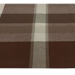 Τραπεζομάντηλο Υφαντό Loneta Καρό Brown-Beige Polycotton Komvos (140x140) 1Τεμ