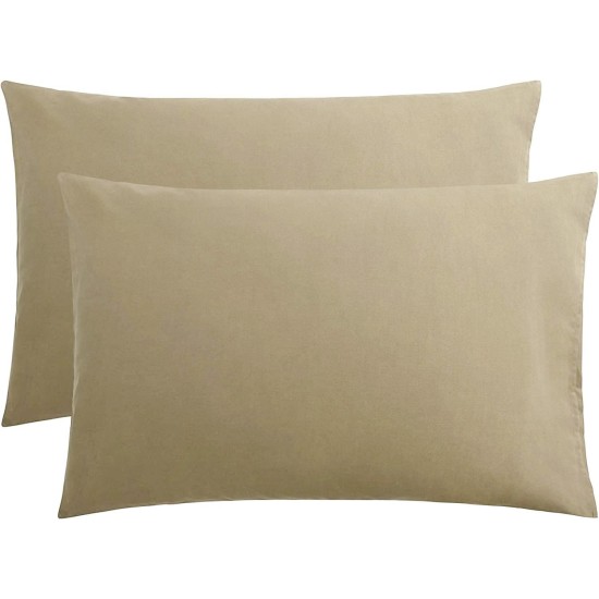 Μαξιλαροθήκες Σετ Premium Beige Cotton Le Blanc (50x70) 2Τεμ