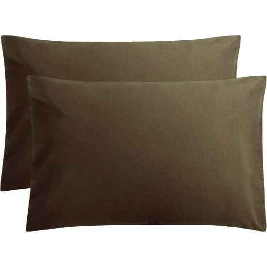 Μαξιλαροθήκες Σετ Premium Brown Cotton Le Blanc (50x70) 2Τεμ