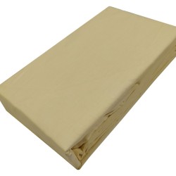 Κατωσέντονο Μονό Premium Solid L.Yellow Cotton Le Blanc (100x200+33) Με Λάστιχο 1Τεμ