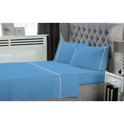 Σεντόνια Υπέρδιπλα Σετ Dyed Polycottton Blue Με Φυτίλι Le Blanc (240x270) 4Τεμ Σεντόνια Υπέρδιπλα Σετ Dyed Polycottton Blue Με Φυτίλι Le Blanc (240x270) 4Τεμ