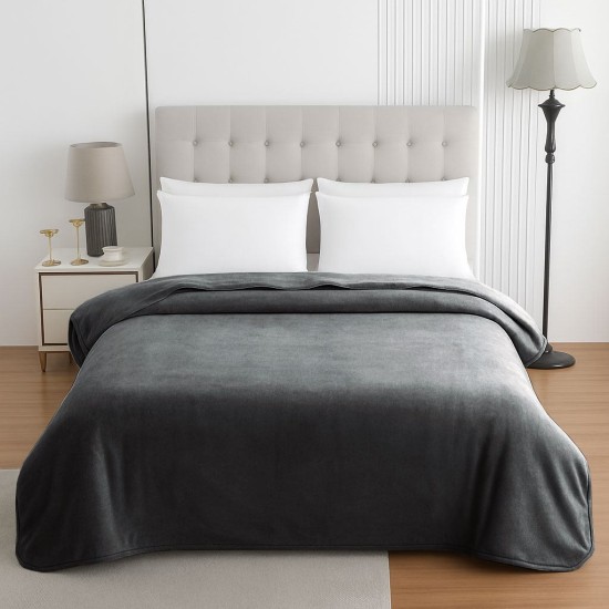Κουβέρτα Βελουτέ Υπέρδιπλη Grey 550gr Le Blanc (220x240) 1Τεμ