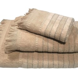 Πετσέτα Προσώπου Paros Beige Jacquard Cotton Le Blanc (50x90) 1Τεμ