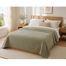 Κουβέρτα Πικέ Μονή Reactive Sanforized Grey Cotton Le Blanc (160x240) 1Τεμ