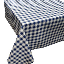 Τραπεζομάντηλο Καρό Design-1 Blue Polycotton Le Blanc (140x180) 1Τεμ
