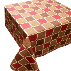 Τραπεζομάντηλο Καρό Design-2 Red Polycotton Le Blanc (140x140) 1Τεμ