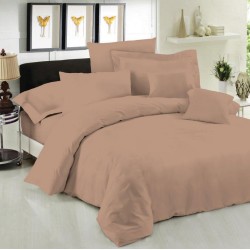 Πανωσέντονο Υπέρδιπλο Dyed Polycotton Light Brown Le Blanc (245x270) 1Τεμ