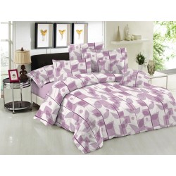 Σεντόνια Μονά Σετ Premium Leaves Lilac Cotton Le Blanc (170x270) 3Τεμ