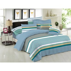 Σεντόνια Μονά Σετ Premium Nevada Blue Cotton Le Blanc (170x270) 3Τεμ