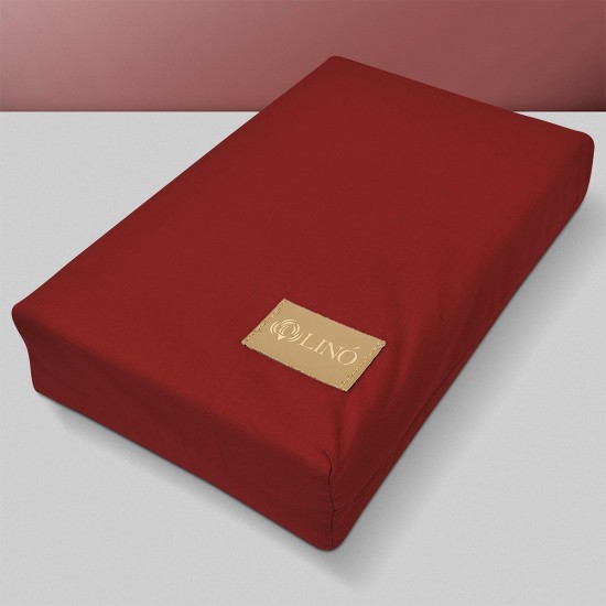 Πανωσέντονο Μονό Moderna Bordeaux Cotton Lino (160x260) 1Τεμ