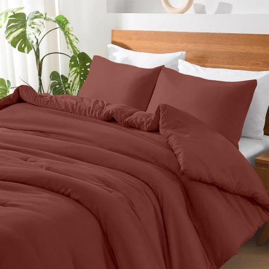 Κατωσέντονο Ημίδιπλο Basico Rose Polycotton Lino (120x200+30) Με Λάστιχο 1Τεμ