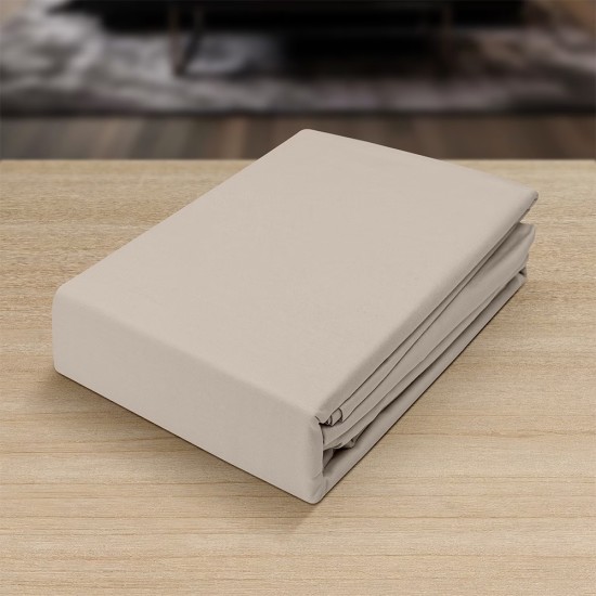 Πανωσέντονο Μονό Basico Silver Polycotton Lino (50x70) 2Τεμ