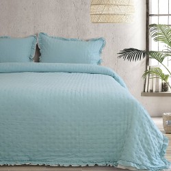 Κουβερλί Υπέρδιπλο Σετ Bedcover Kalir Petrol-L.Grey Microfiber Lino (220x240) 3Τεμ Κουβερλί Υπέρδιπλο Σετ Bedcover Kalir Petrol-L.Grey Microfiber Lino (220x240) 3Τεμ