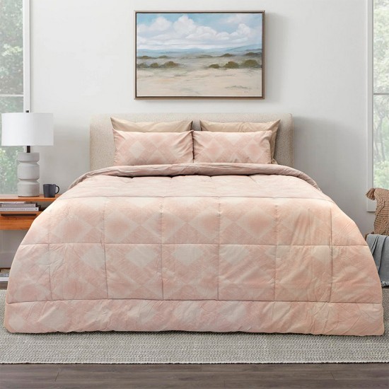 Κουβερλί Υπέρδιπλο Siroco Pink Cotton Lino (220x240) 1Τεμ