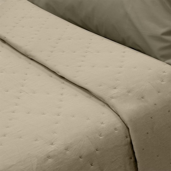 Κουβερλί Μονό Lipe Beige Micro Lino (160x260) 1Τεμ