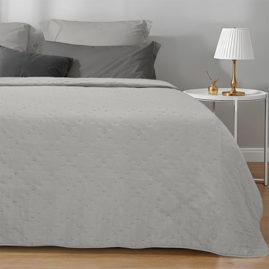 Κουβερλί Μονό Lipe Grey Micro Lino (160x260) 1Τεμ