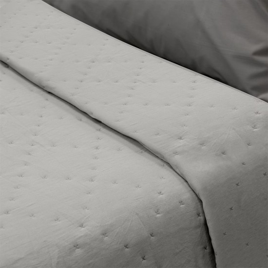 Κουβερλί Μονό Lipe Grey Micro Lino (160x260) 1Τεμ