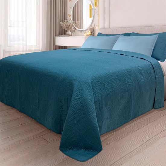 Κουβερλί Υπέρδιπλο Ligero L.Petrol Micro Lino (220x240) 1Τεμ